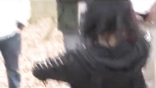 British Skank Kirie Goes Dogging