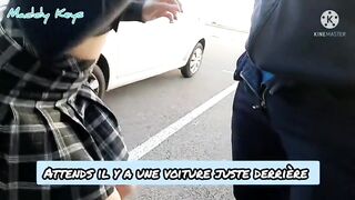 Elle se fait enculer sur un parking par un vendeur d'intersport qu'elle a branché pour un defi