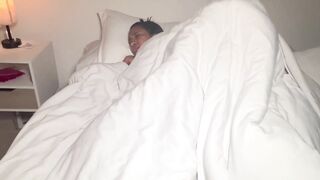 Step Mamma And Step Son Share a Couch In A Hotel Room. English subtitles