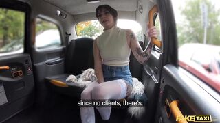 Fake Taxi Vile Vixen gets bent over the taxi bonnet and drilled hard in her soaked trickling cunt