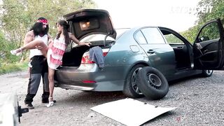 Ukrainian Hottie Shrima Malati Outdoor Sex With Car Mechanic - LETSDOEIT