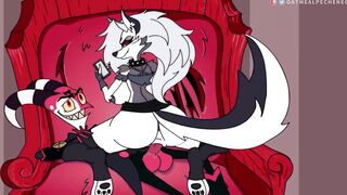 Loona from helluva boss and her stepdad having a worthwhile time