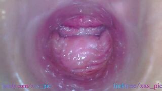 Melissa put camera unfathomable inside in her moist creamy snatch (Full HD snatch webcam, endoscope)