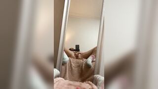 Petite mother I'd like to fuck licked and squirting on mirror