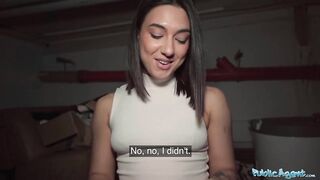 Public Agent Breathtaking college playgirl has an orgasms getting banged by a large rod in POV