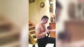 A real intimate party with hunk stripper. (CFNM)