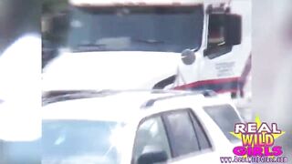 Punk Gals Being Doxies on our Trip Bus for Access (Tiffany Holiday, Brittany James)