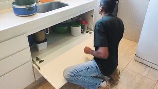 Preggo wife cheated on her spouse with the plumber and let him cum inside. (complete in red).