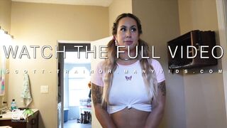 Step Auntie Boobs and Misty get caught after their shower by Stepmom!