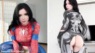 Vehement Spider Woman vs Anal Bang Lover Ebony Spider-Angel!