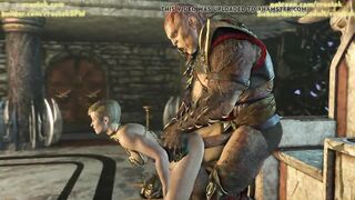Shao Kahn and his Concubine wench Cassie Cage