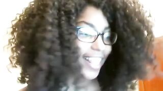 Ebony teen with ideal melons web camera livecam