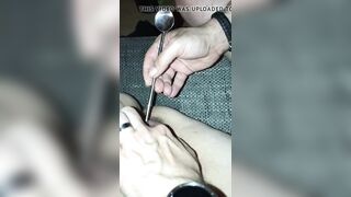 Amateur Mother I'd Like To Fuck, urethra insertion, pee in glass, large labia, twat