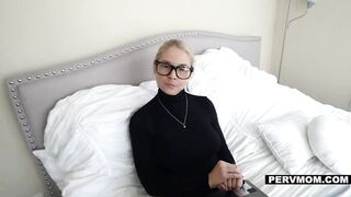 Piddled off & buxom stepmom gobbles on schlong