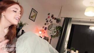 Sharing a daybed with my sister's most excellent ally - this babe gets her 1st large shlong