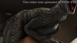 Dino devours a fur male