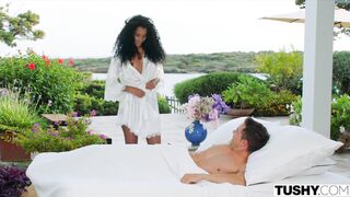 TUSHY Nice-Looking model Mia with ideal butt gapes wide open