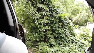 Pretty Redhead With Large Hooters Masturbates In The Car