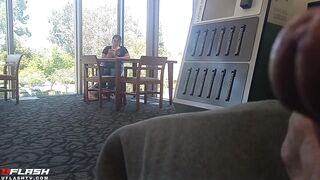 Teen watches dickflash cum