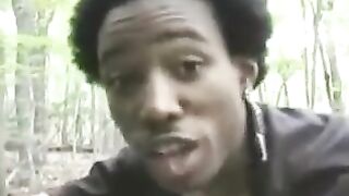 Ebony big beautiful woman fucked right into an asshole in the woods.