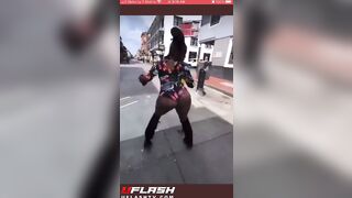 Throwing butt down the street