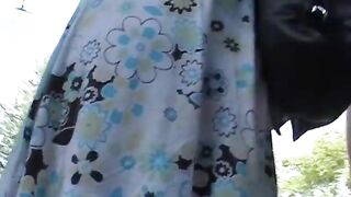 Hot booty up her skirt