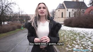 Public Agent – Married golden-haired sweetheart has sex with a stranger with a giant corpulent ramrod