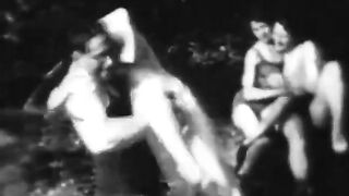 Shaggy Vagina Spanked on Beach in Front of Others (Vintage)