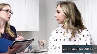 Breasty Patient Gets Fertility Test In The Doctors Office