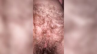 Admire my wife curly bush and her pink creampied twat
