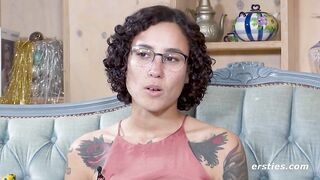 Ersties Tattooed Brunette Hair Gets Off With a Sex Toy
