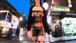 In Public wearing a Shred Suit NYC