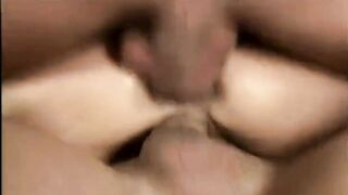 Granny double permeated and pissing