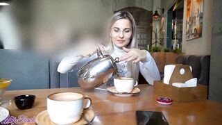 Remote Controlled Sex Toy In Crowded Cafe - Letty Ebony