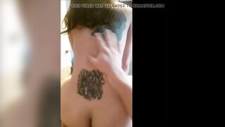 Tattooed sweetheart riding and squirting on her partner's penis