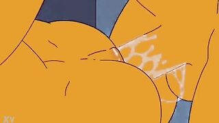 Marge got screwed hard and creampied by her son Bart at the gym