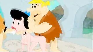 Fred and Barney bang Betty Flintstones at toon porn episode