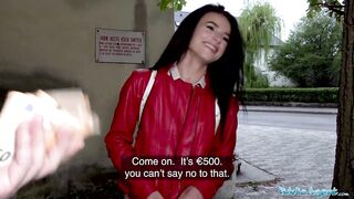 Public Agent Rip my stockings and screw my vagina hard outside