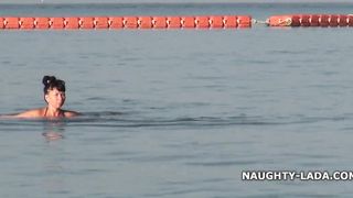 My soaked sheer swimsuit