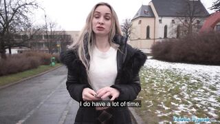 Public Agent Wife with a fabulous body cheat with a man who has large schlong