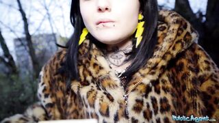 Public Agent French honey Crystal Cherry outdoor oral-job and large knob pov
