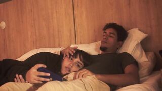 I go to couch alone to see a episode and my stepbrother comes to watch it with me