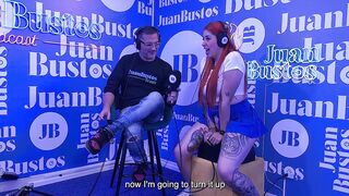 Andrea Pardo cums 5 times! in a row on the sex machine at Juan Bustos Podcast