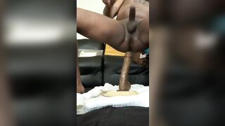 Stuffing my booty with my favourite sex toy