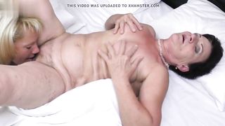 Old 59yo and youthful 25yo, lesbos