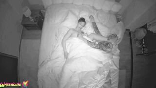 CAUGHT! Night vision camera catches private moments of pornstar pair