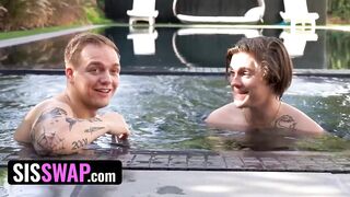 Poolside Temptations: A Unfathomable Analysis Extended Cut Pt.1 With Coco Lovelock & Theodora Day - SisSwap