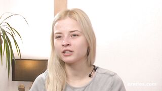 Ersties - Hawt Golden-haired From Ukraine Fingers Her Hairless Vagina