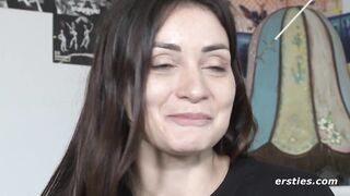 Ersties - Sexy Italian Sweetheart Valentina Uses a Magic Wand On Her Hairless Twat