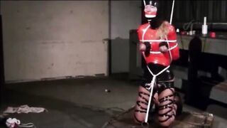 Extraordinary gagging and breast binding for older hussy